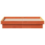 vidaXL Cadre de lit à LED sans matelas 140x190 cm bois massif