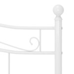 vidaXL Cadre de lit Blanc Métal 200x200 cm