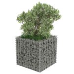 vidaXL Lit surélevé à gabion Acier galvanisé 50x50x50 cm