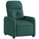 vidaXL Fauteuil inclinable électrique Vert foncé Tissu