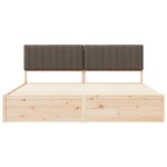 vidaXL Cadre de lit avec tête de lit rembourrée Taupe 200 x 200 cm