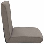 vidaXL Fauteuil de sol ajustable Taupe Tissu