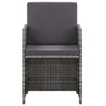 vidaXL Ensemble à manger d'extérieur 15 Pièces coussins rotin Anthracite