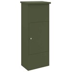 vidaXL Boîte de dépôt de colis Vert olive 44.5 x 29 x 110.5 cm Acier