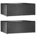 vidaXL Housses de salon de jardin 2 Pièces 16 œillets rectangulaire