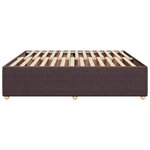 vidaXL Cadre de lit sans matelas marron foncé 200x200 cm tissu