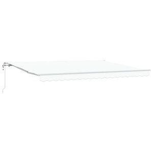 vidaXL Auvent rétractable électrique Blanc 450 × 350 cm