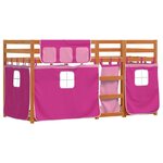 vidaXL Lit superposé sans matelas rose 80x200 cm bois de pin massif