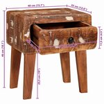 vidaXL Tables d'appoint Multicolore bois de récupération massif