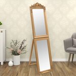 vidaXL Miroir sur pied Doré 50x200 cm