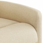 vidaXL Fauteuil de massage inclinable Crème Tissu