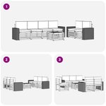 vidaXL Ensemble de canapés d'extérieur 7 pc Naturel et gris clair