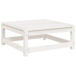 vidaXL Salon de jardin 5 Pièces blanc bois massif de pin