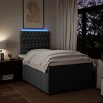 vidaXL Sommier à lattes de lit avec matelas taupe 120x190 cm tissu
