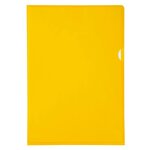 Sachet De 10 Pochettes Coin Pvc Lisse Haute Résistance 13/100e - A4 - Jaune - X 10 - Exacompta