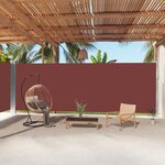 vidaXL Auvent latéral rétractable Marron 220x1000 cm