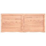 vidaXL Dessus de table marron clair bois chêne massif traité