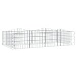 vidaXL Lit surélevé à gabions arqué 200x100x50 cm Fer galvanisé