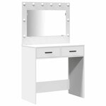 vidaXL Table de Toilette 2 Pièces Blanc 40 x 41 x 75 cm Bois d'ingénierie