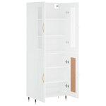 vidaXL Buffet haut Blanc 69 5x34x180 cm Bois d'ingénierie