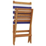 vidaXL Chaises de jardin pliantes lot de 4 tissu et bois massif
