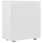 vidaXL Buffet Blanc brillant 71 x 35 x 80 cm Bois d'ingénierie