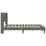 vidaXL Cadre de lit avec tête de lit Gris foncé 140 x 190 cm Velours