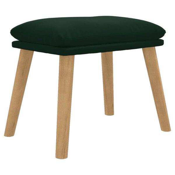 vidaXL Repose-pied Vert foncé 45x29 5x35 cm Velours