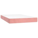 vidaXL Matelas de lit à ressorts ensachés fermeté moyenne rose 120x220x20 cm velours