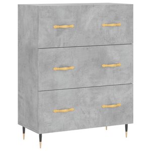 vidaXL Buffet gris béton 69 5x34x90 cm bois d'ingénierie