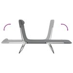 vidaXL Chaises longues pliables lot de 2 gris textilène et acier