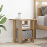 vidaXL Table de chevet Chêne artisanal 41 x 40 x 45 cm