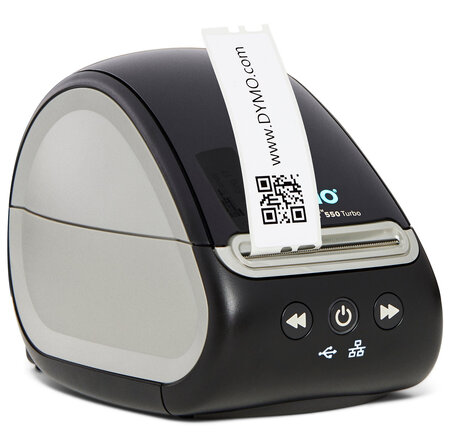 Dymo labelwriter 550 turbo  imprimante d’étiquettes haute vitesse  sans encre  connexion lan  pc/mac  reconnaissance des étiquettes