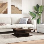 vidaXL Table basse chêne marron 70x70x29 cm bois d'ingénierie