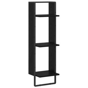 vidaXL Étagère Murale Chêne noir 30 x 25 x 100 cm Bois d'ingénierie