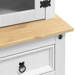 vidaXL Buffet avec tiroir Blanc 100 x 48 5 x 179 cm Pin massif