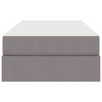 vidaXL Lit avec rangement et matelas Taupe 100 x 200 cm Polyester