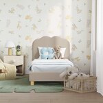 vidaXL Cadre de lit pour tout-petit avec tête de lit Gris clair