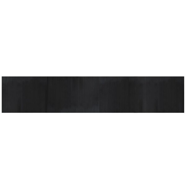 vidaXL Tapis rectangulaire noir 80x400 cm bambou