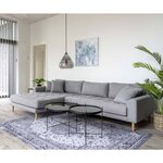 House Nordic Table basse Scarlett 70x40 cm Rond Noir