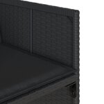 vidaXL Ensemble à manger de jardin coussins 7Pièces Noir Résine tressée