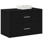 vidaXL Armoire avec 2 tiroirs chêne noir 60x31x40 cm bois d'ingénierie