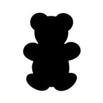 Tableau à Craie SILHOUETTE 30 x 40 cm Forme Ourson SECURIT