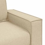 vidaXL Canapé 2 places Crème 120 cm Tissu