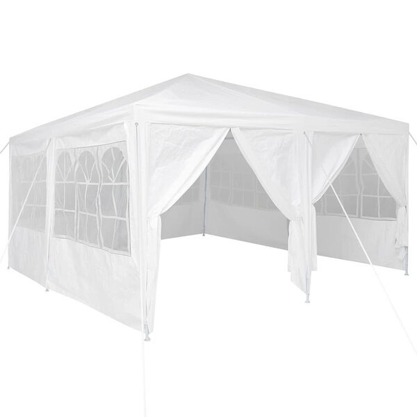 vidaXL Tente de fête Blanc 400 x 400 x 266 cm Polyester  Acier
