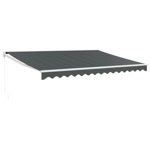 vidaXL Auvent rétractable anthracite 4 5x3 m tissu et aluminium