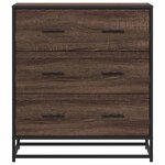 vidaXL Buffet chêne marron 68x35x76 cm bois d'ingénierie et métal