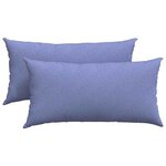 vidaXL Coussins de canapé 2 Pièces Bleu denim 80 x 40 cm tissu