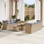 vidaXL Ensemble de canapé de jardin 11 Pièces beige et gris clair