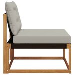 vidaXL Sofa de milieu extérieur Bois d'Acacia Massif Naturel
